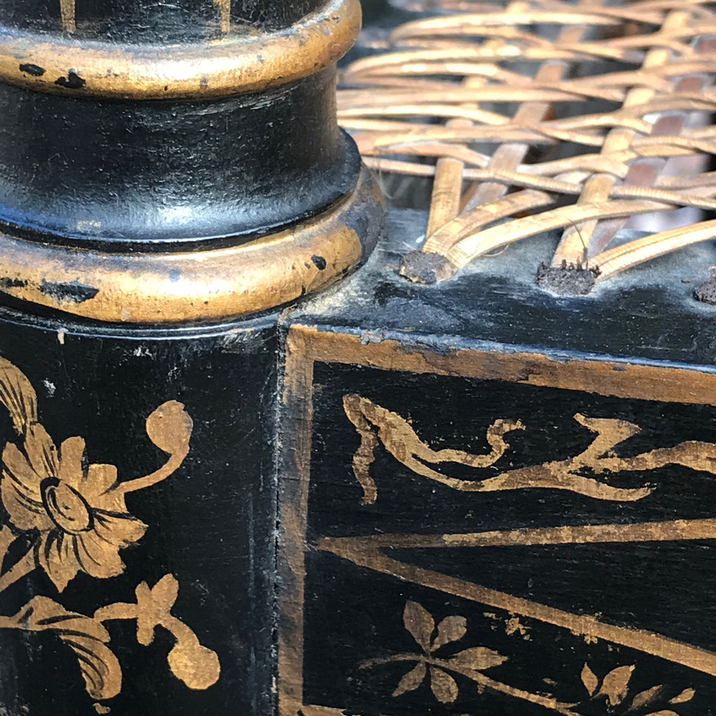 Set of 6 19th Century Japanned Armchairs in the Regency Style