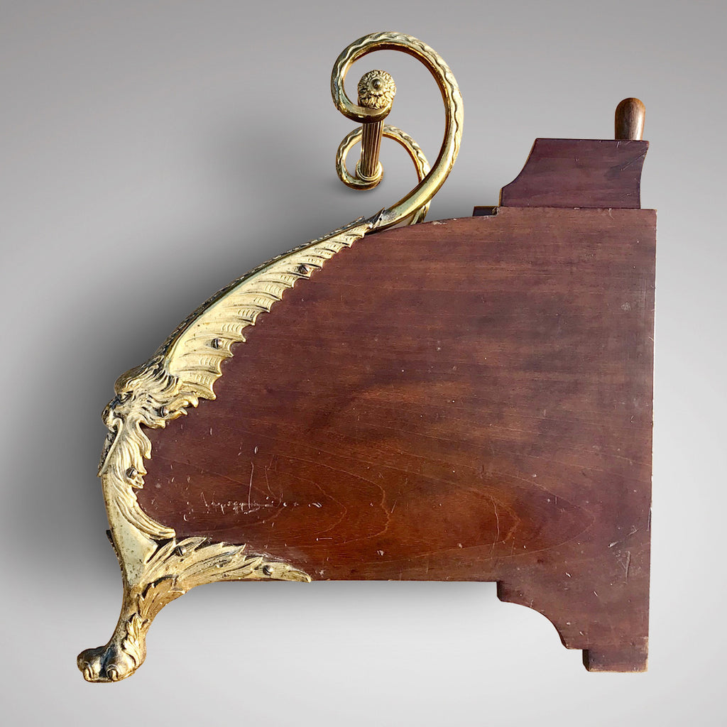 19th Century Mahogany Gilt Metal Mounted Coal Box - Side View - 3