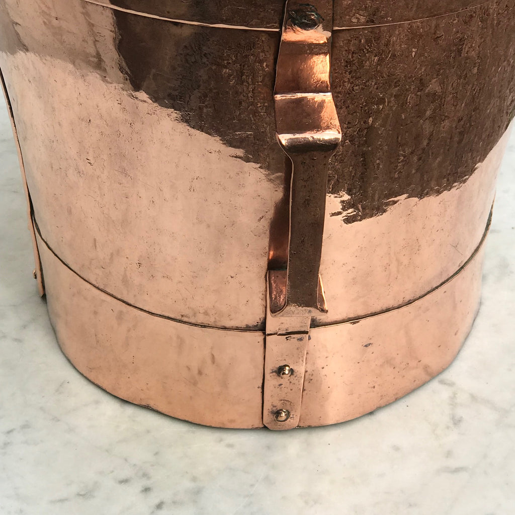 19th Century Twin Handled Copper Grain Measure - Detail View - 5