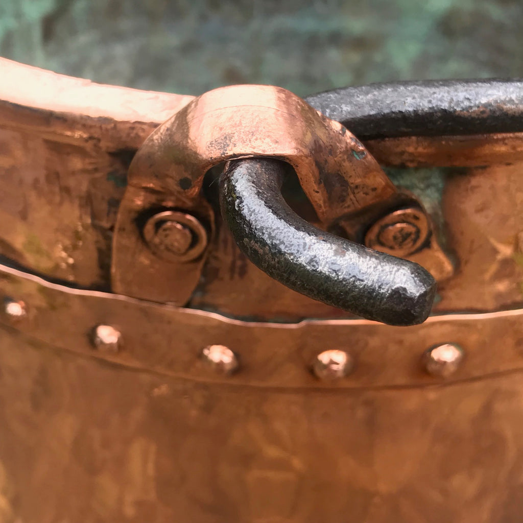 19th Century French Copper Log Bucket - Detail View - 6