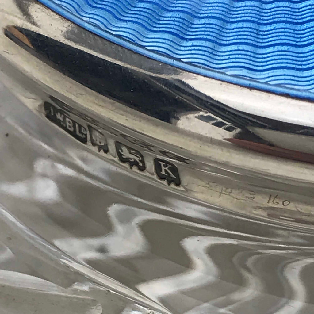 Webb Crystal Bowl with Silver & Enamel Top - Detail View - 6