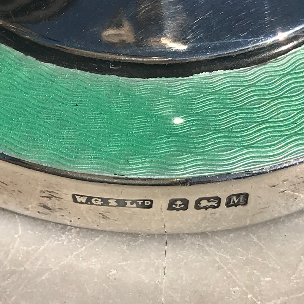 Pair of Sterling Silver & Guilloche Enamel Candlesticks - Detail View - 3