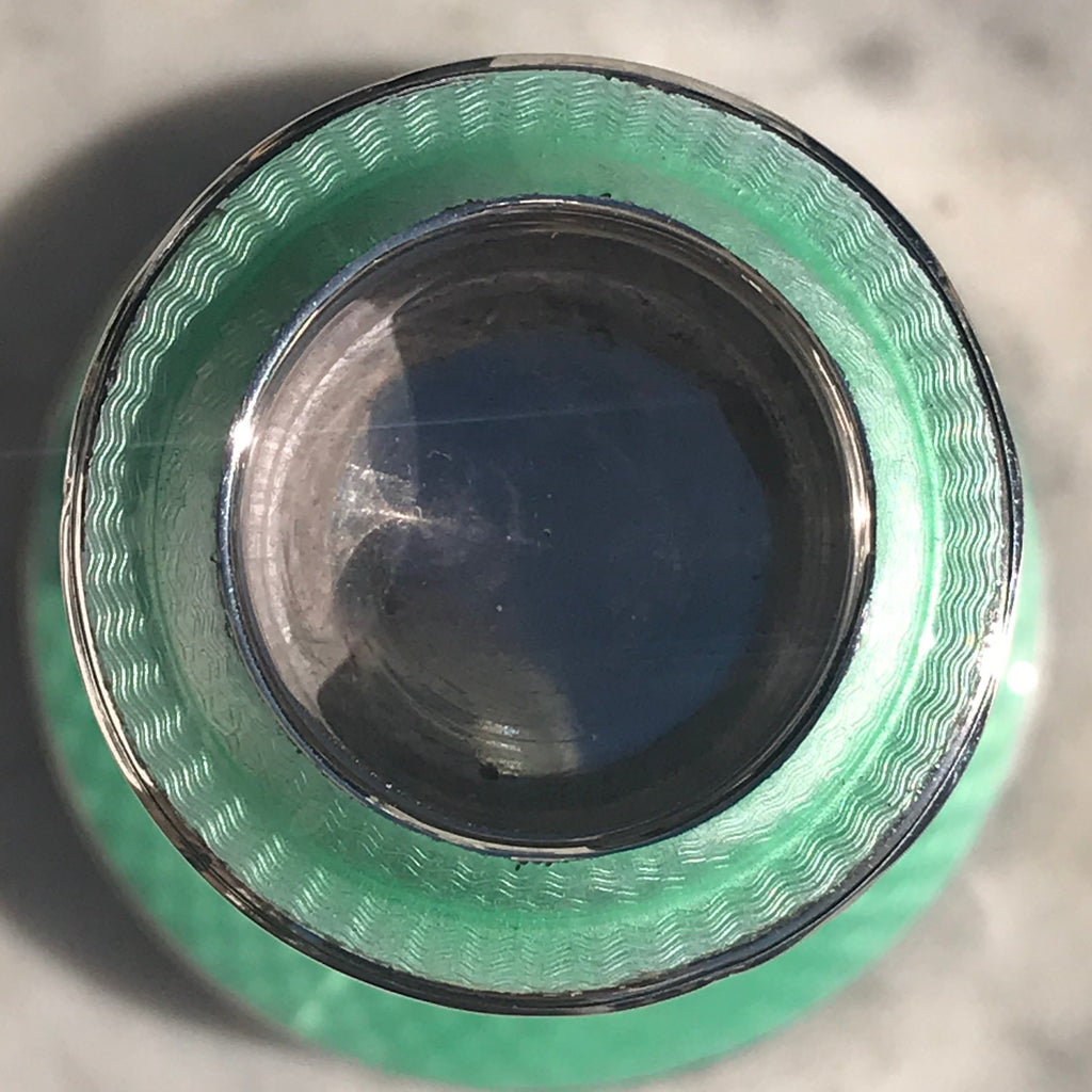 Pair of Sterling Silver & Guilloche Enamel Candlesticks - Detail View - 6