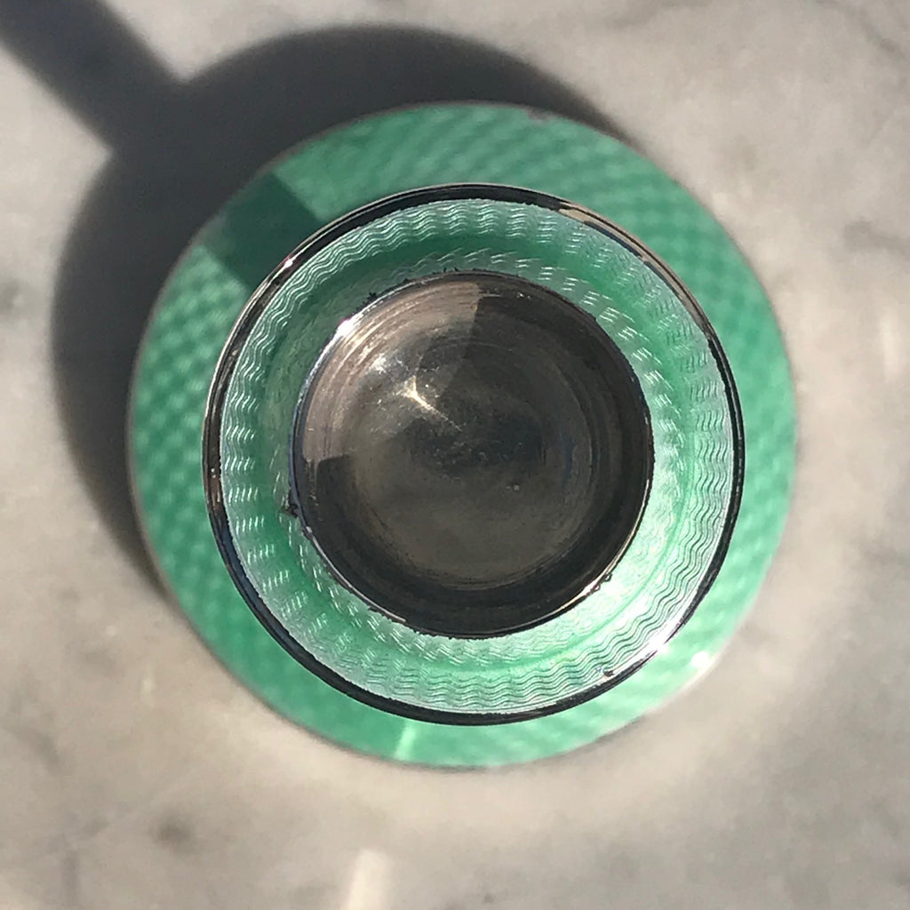 Pair of Sterling Silver & Guilloche Enamel Candlesticks - Detail View - 10