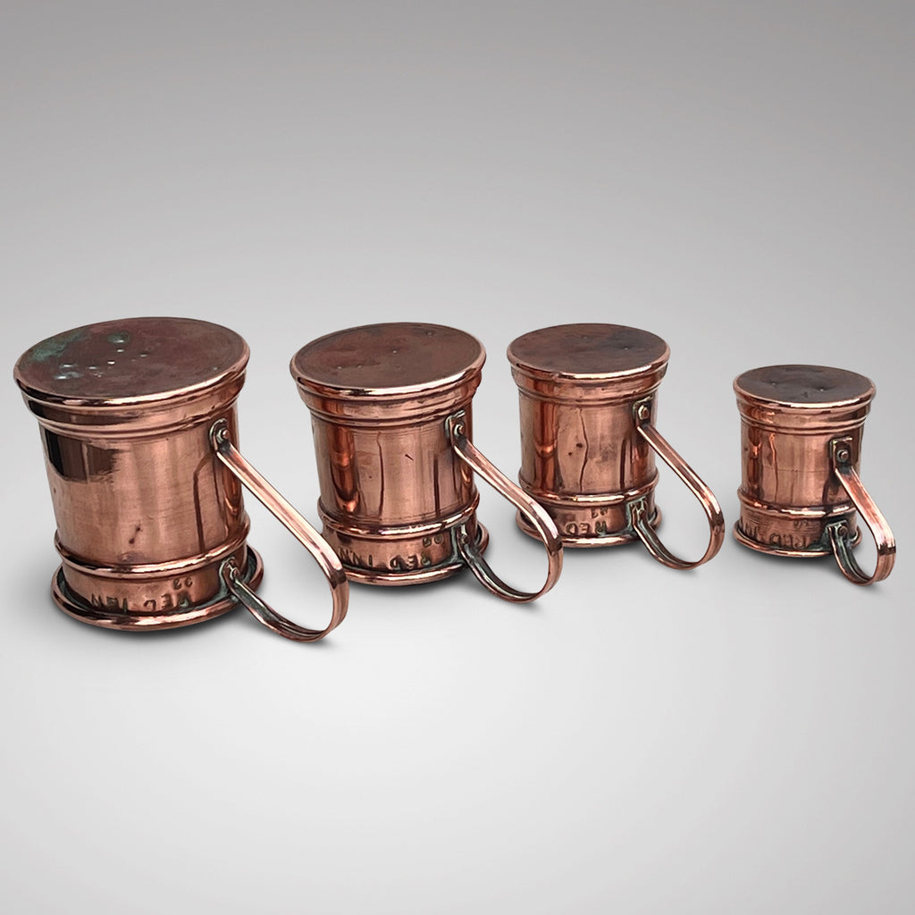 Set of 4 Copper Tankard Measures - Main View - 2