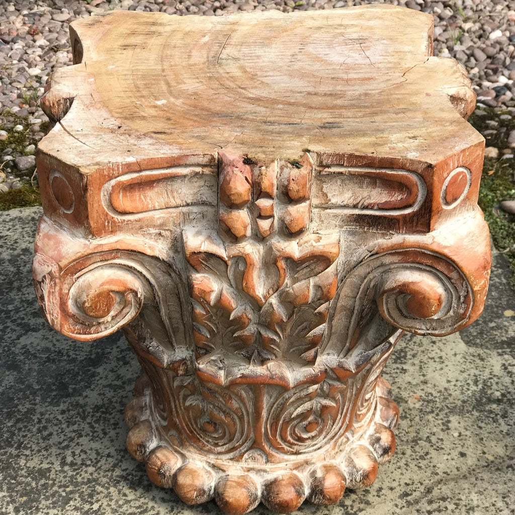 Pair of Late 20th Century Rajastan Carved Capitals - Main View - 3