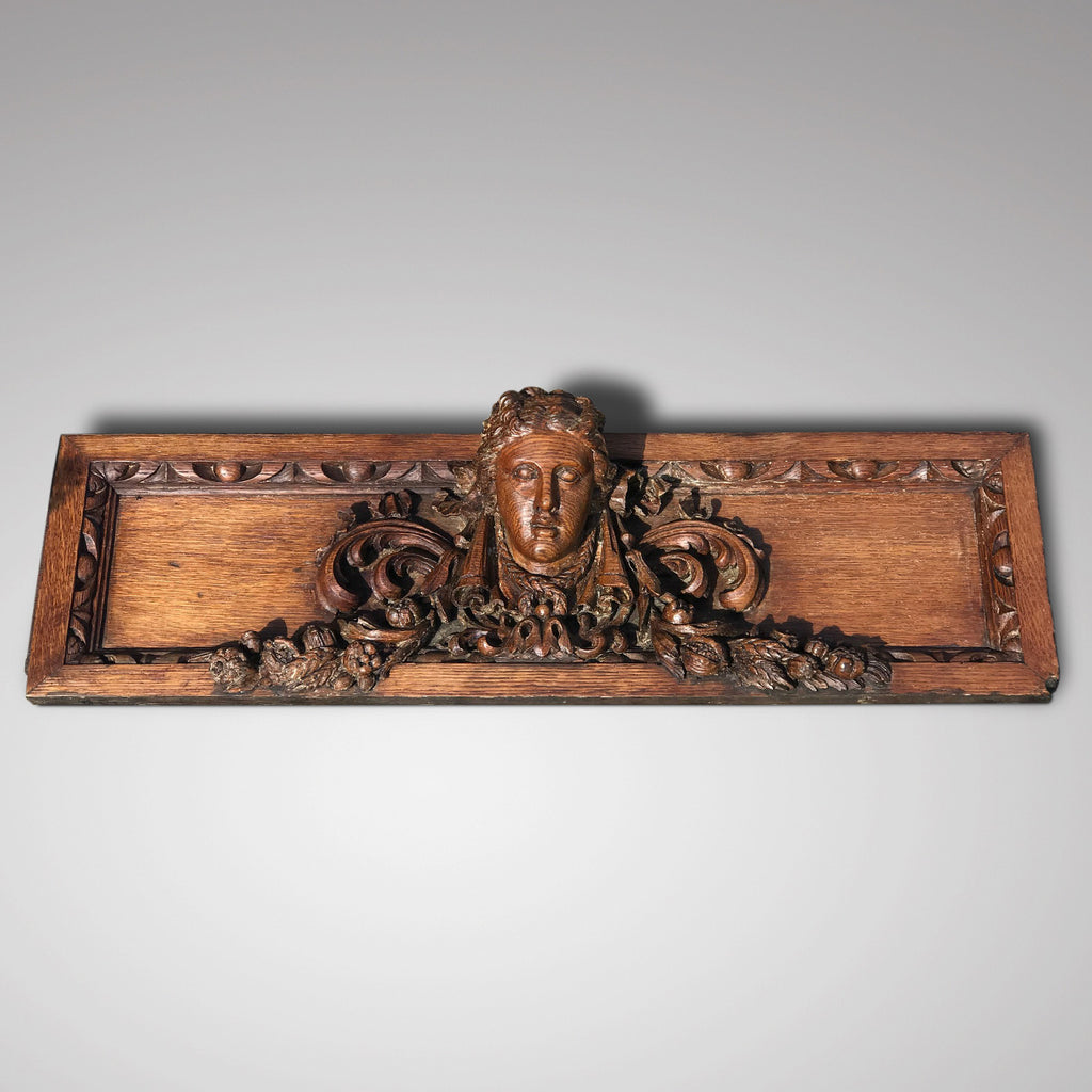 19th Century Carved Oak Pediment - Main View - 1