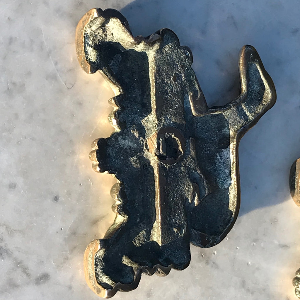 Pair of 19th Century Polished Bronze Greyhound Hearth Ornaments - Back View - 4