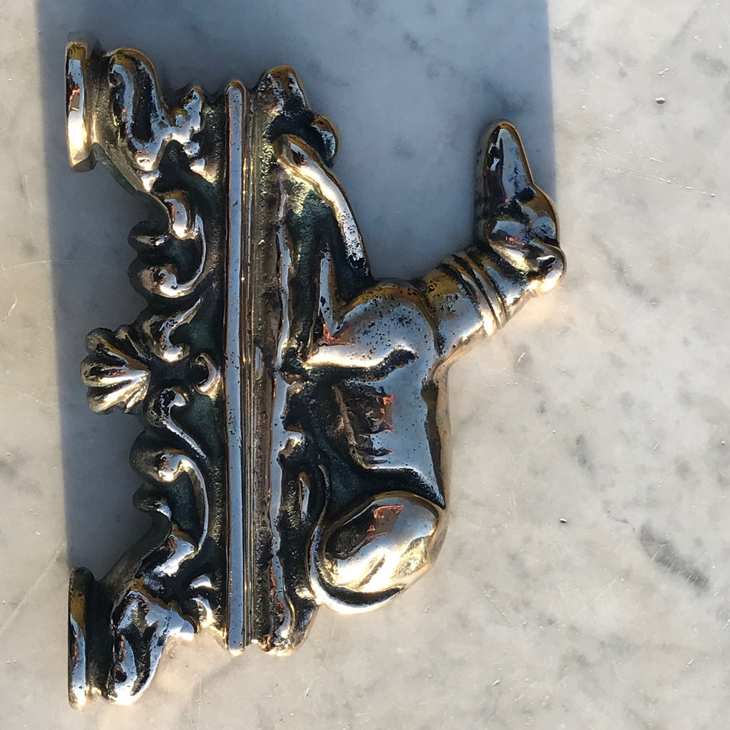 Pair of 19th Century Polished Bronze Greyhound Hearth Ornaments - Main View - 2