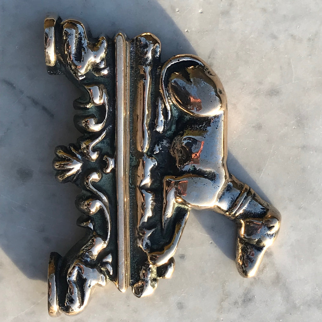 Pair of 19th Century Polished Bronze Greyhound Hearth Ornaments - Main View - 3