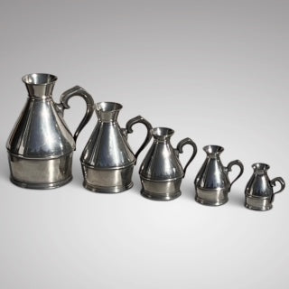 Set of 5 19th Century Irish Pewter Measures - Main View - 1