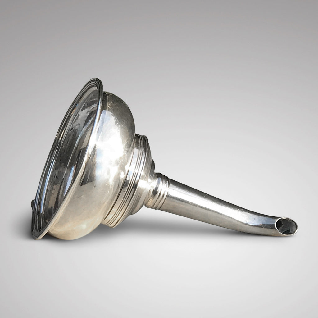 George III Two Part Silver Wine Funnel - Main View - 1
