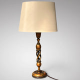 Large 19th Century Kashmir Black & Gold Table Lamp - Main View - 1