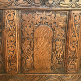 18th Century Welsh Carved Oak Coffer - Detail View - 4