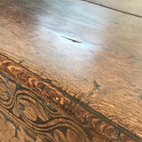18th Century Welsh Carved Oak Coffer - Detail View - 7