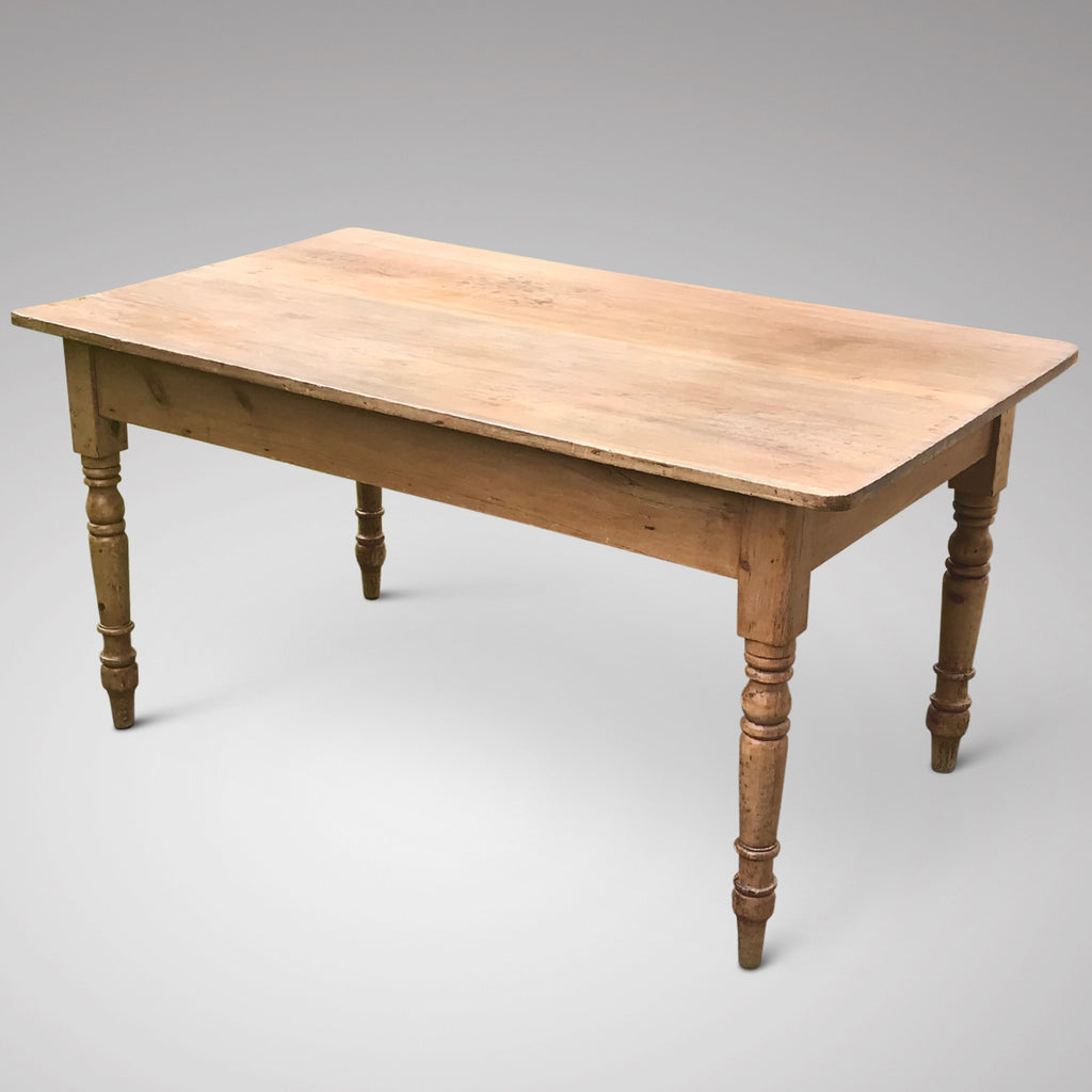 19th Century Pine Farmhouse Kitchen Table - Main View - 2