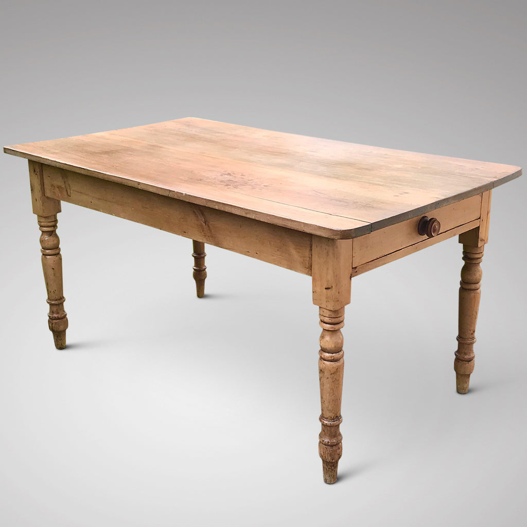 19th Century Pine Farmhouse Kitchen Table - Main View - 1