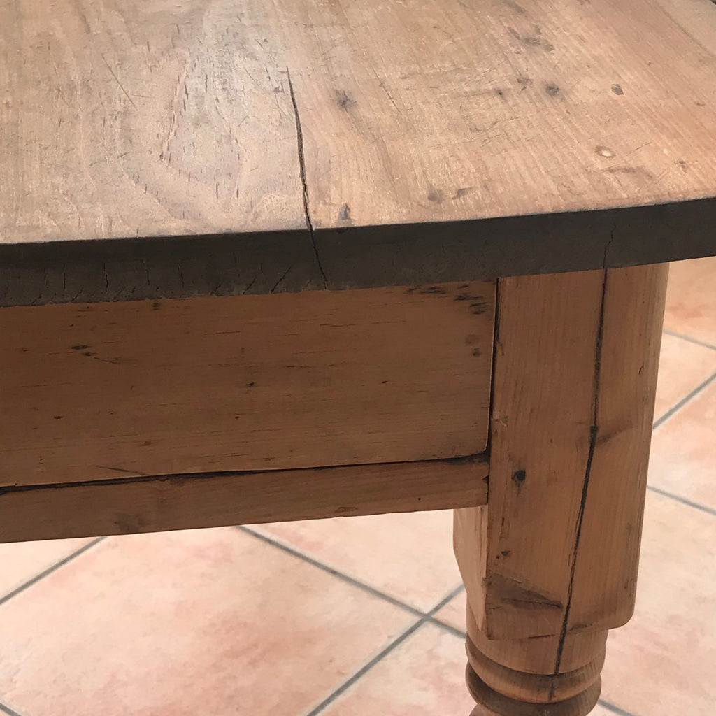19th Century Pine Farmhouse Kitchen Table - Detail View - 5
