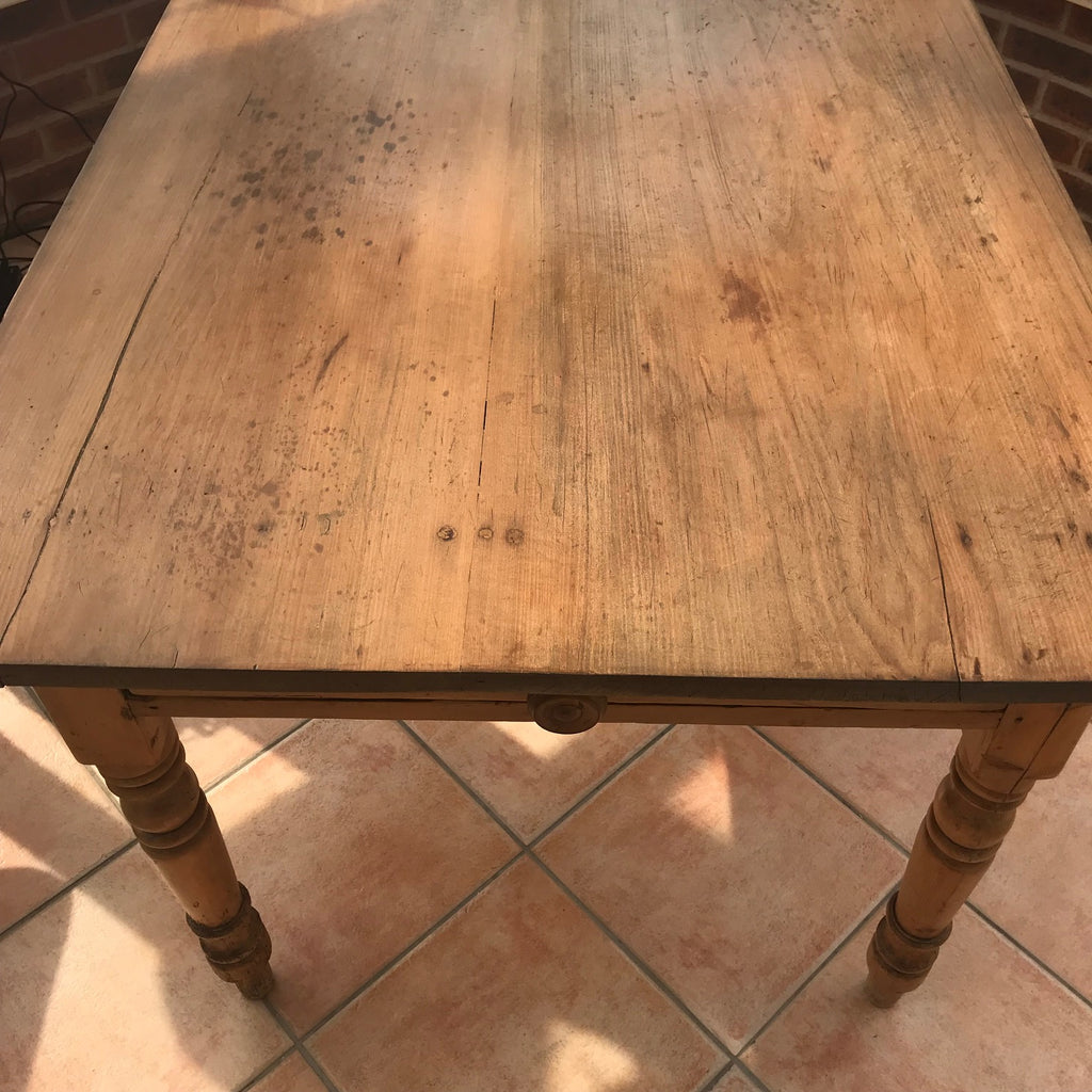 19th Century Pine Farmhouse Kitchen Table - Detail View - 6