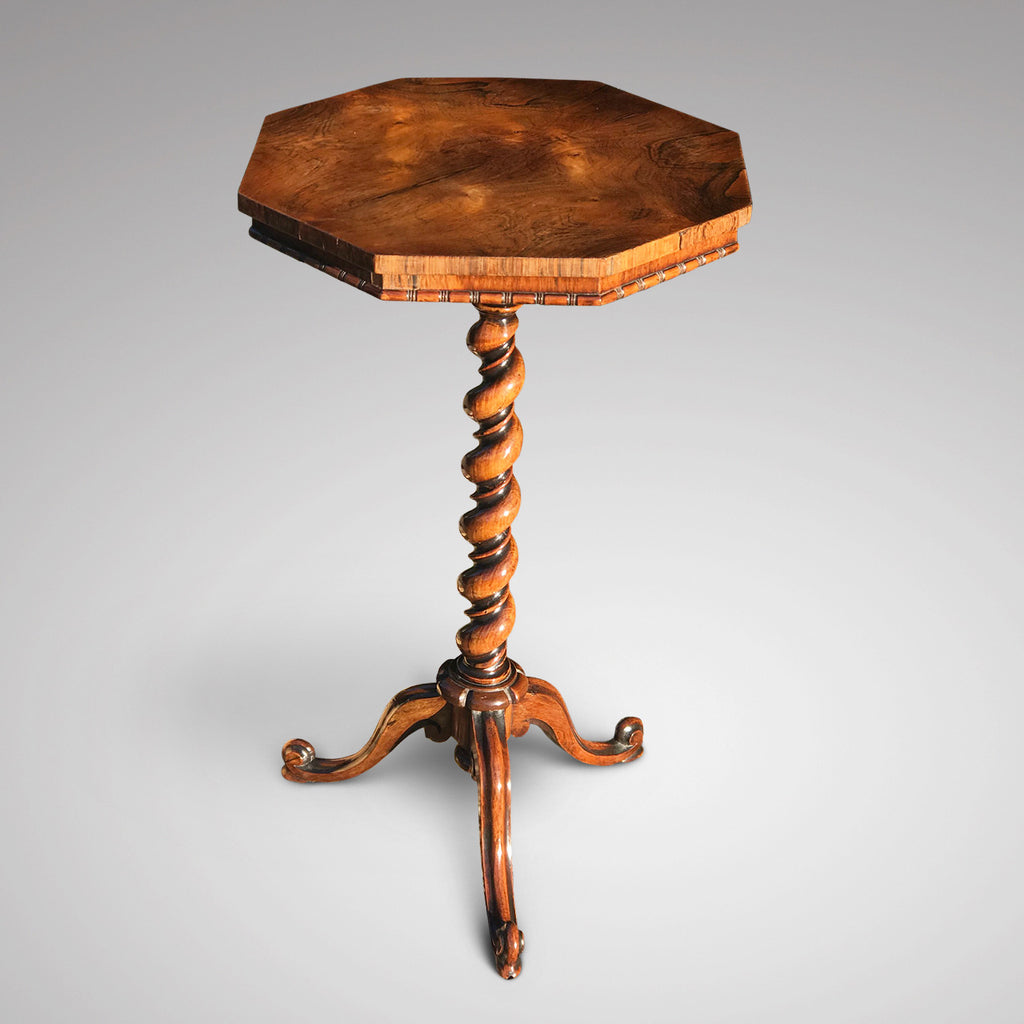 19th Century Rosewood Octagonal Lamp Table - Main View - 1