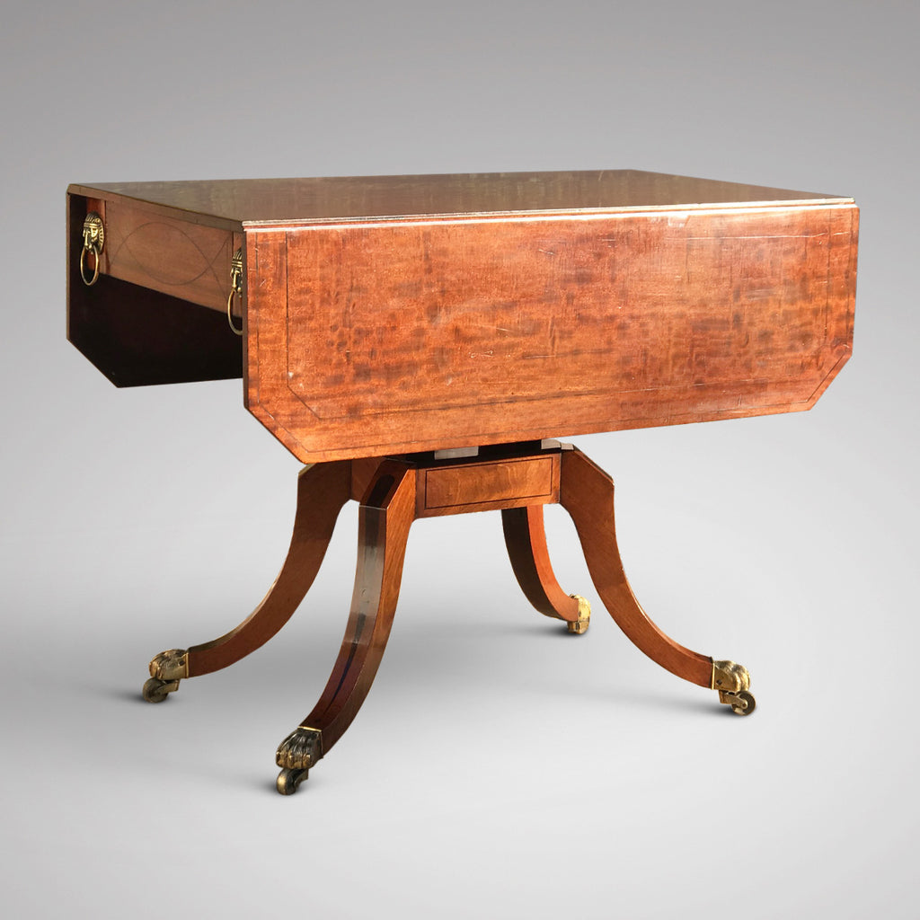 George III Egyptian Revival Plum Pudding Mahogany Supper Table - Side View - 3