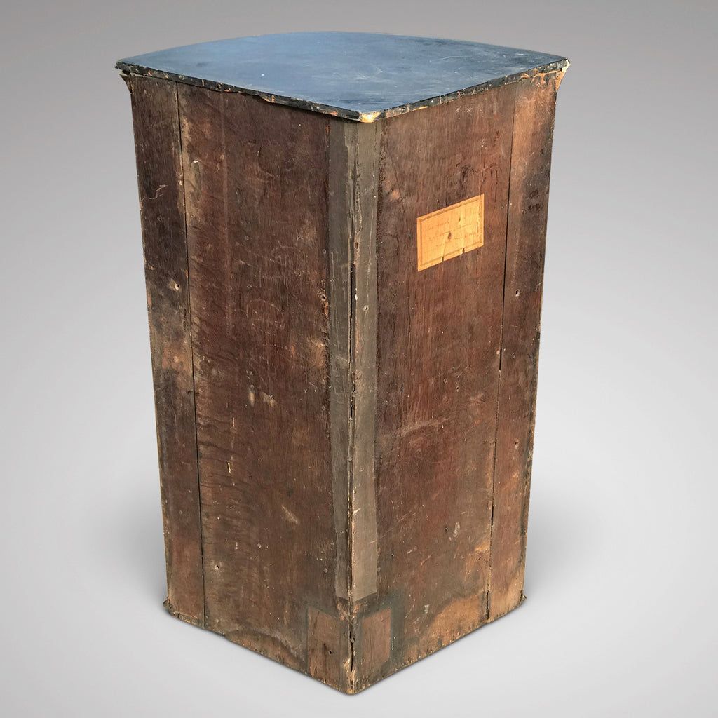 George III Japanned Bow Fronted Corner Cupboard - Back View - 3