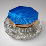 Art Deco Glass Bowl with Guilloche Enamel Top - Main View - 2