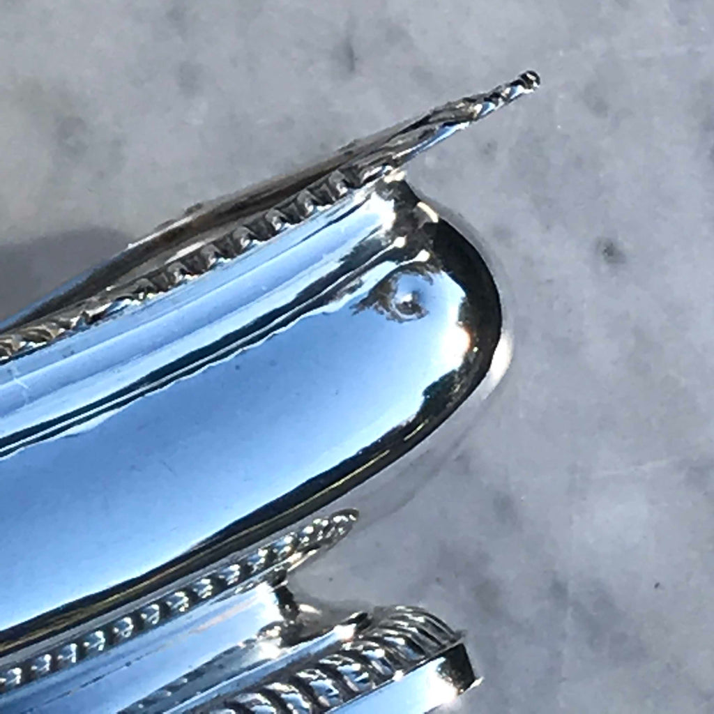 Pair of Georgian Silver Table Salts by Rebecca Emes & Edward Barnard - Detail View - 4