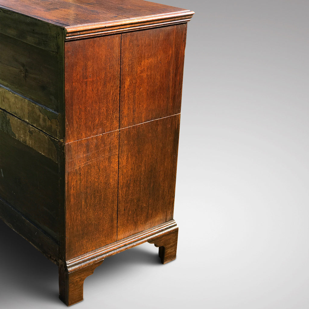 Ear;y 18th Century Oak & Walnut Chest of Drawers - Side View - 4