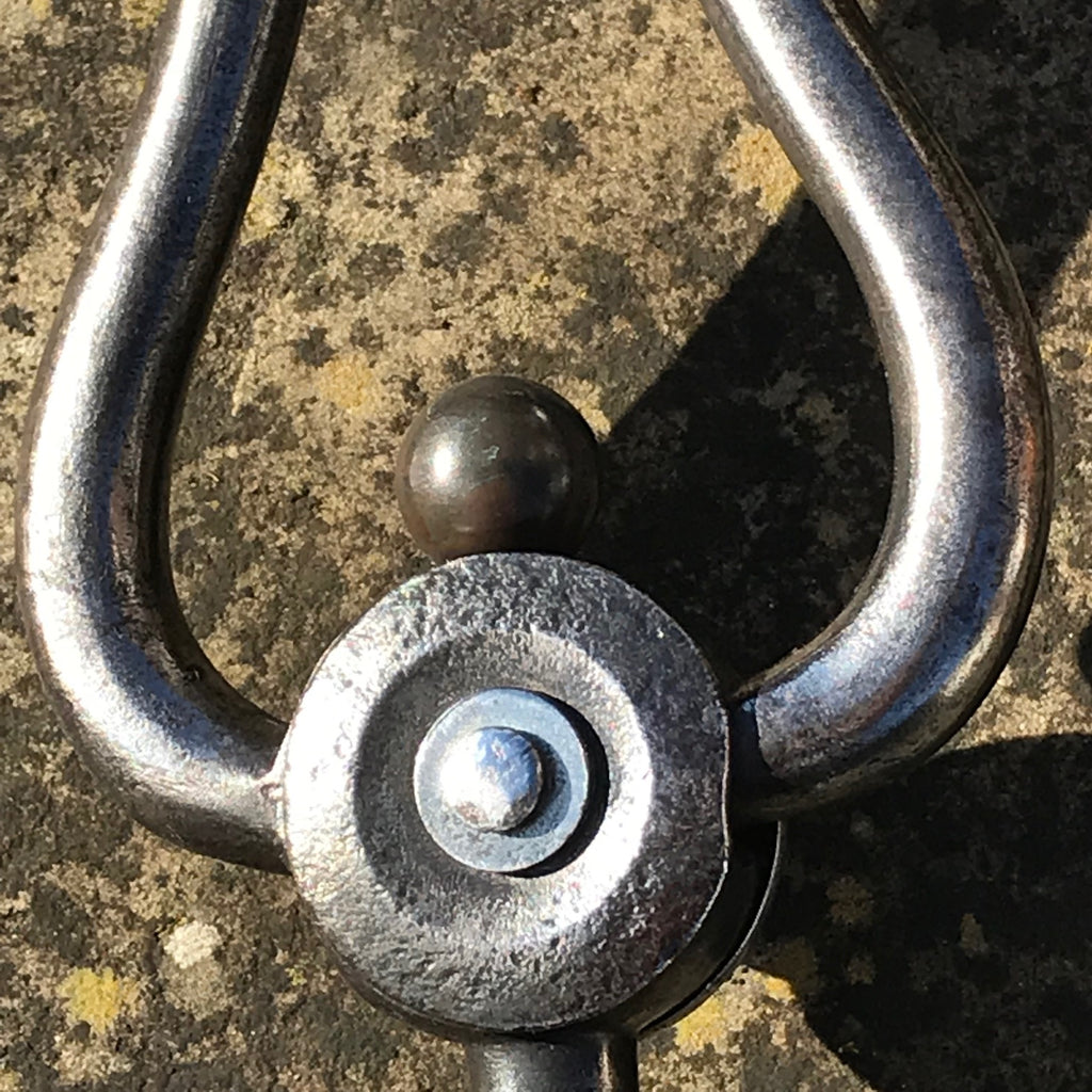 Set of 3 19th Century Polished Steel Fire Irons - Detail View - 5