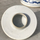 19th Century Chinese Blue & White Baluster Vase & Cover - Lid View - 5