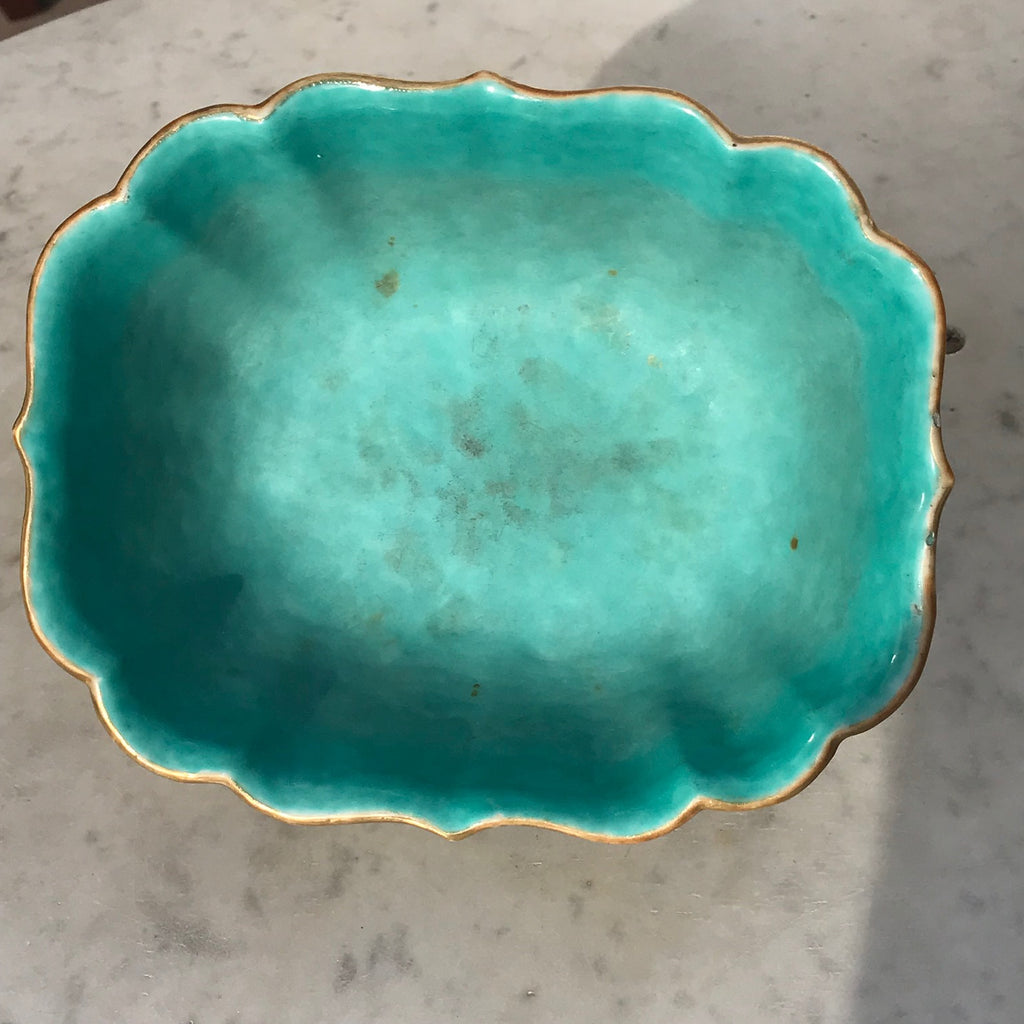 Qing Dynasty Chinese Lobed Rectangular Bowl - Inside View - 6