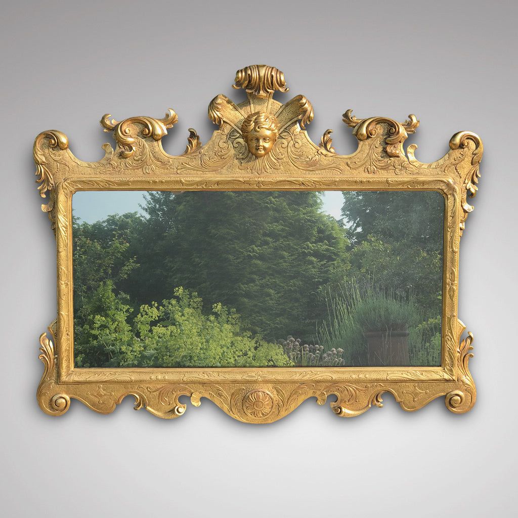Superb George II Carved Giltwood Mirror - Main Front View - 2