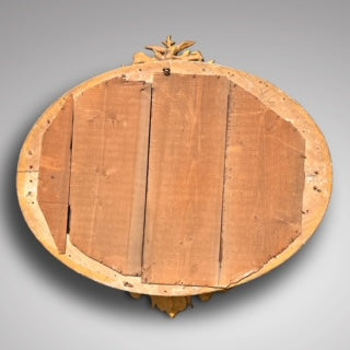 19th Century French Oval Gilt Mirror - Back View - 2