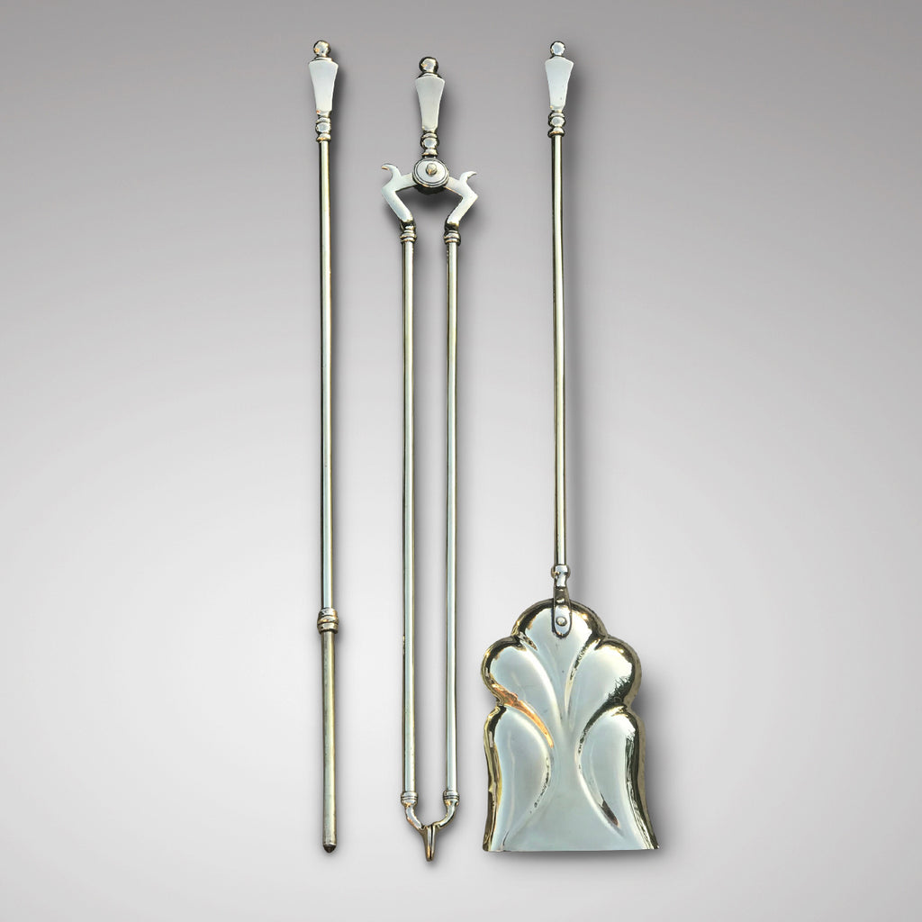 Set of 3 Brass Victorian Fire Irons - Main View - 1