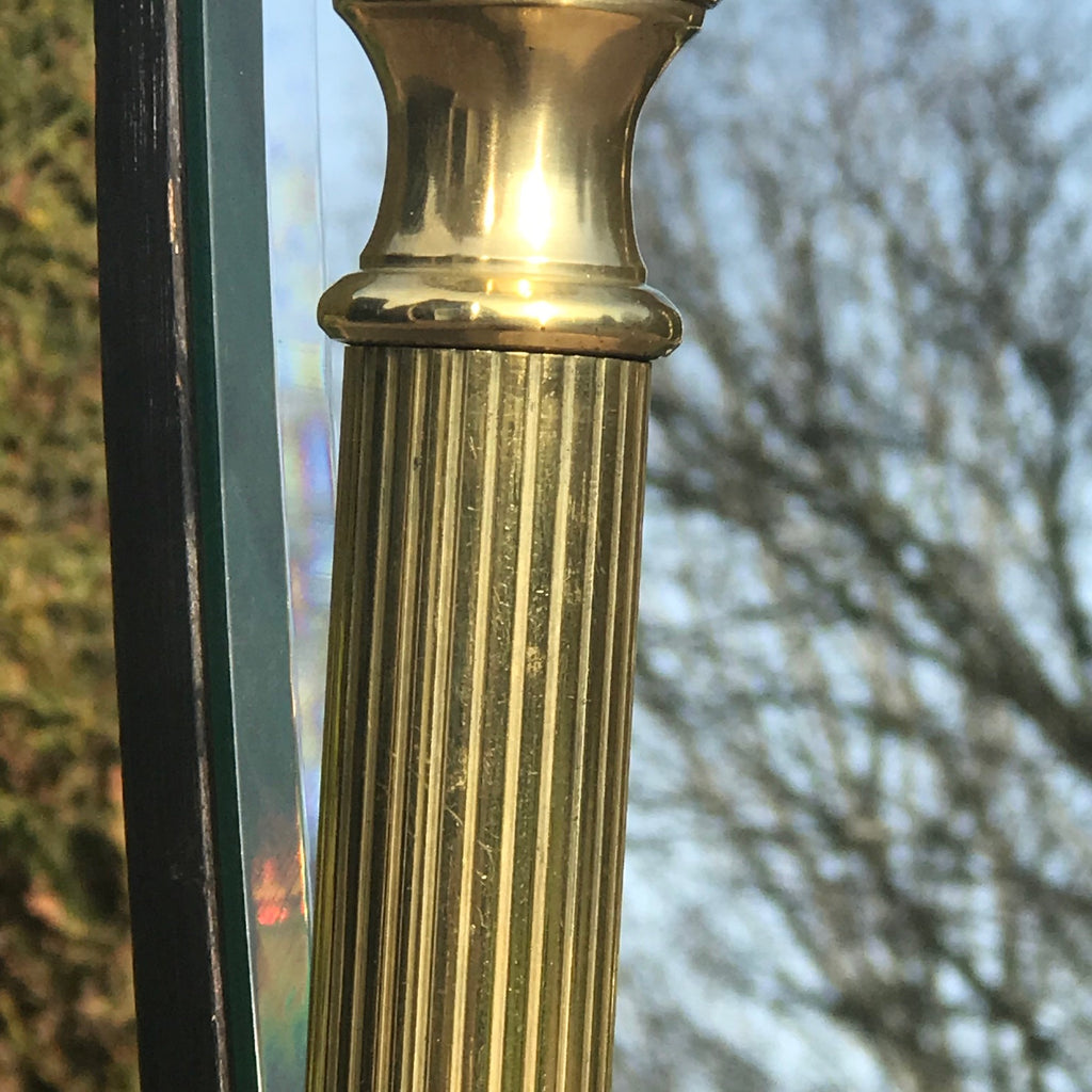 Mid Century Oval Brass Cheval Mirror - Detail View - 5