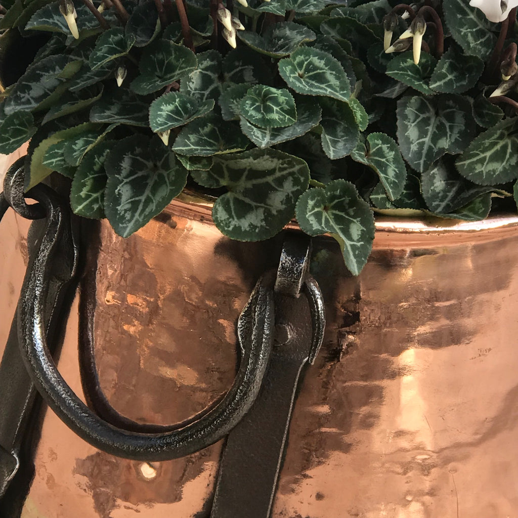 Arts and Crafts Copper Pot with Iron Handles - Detail View - 3