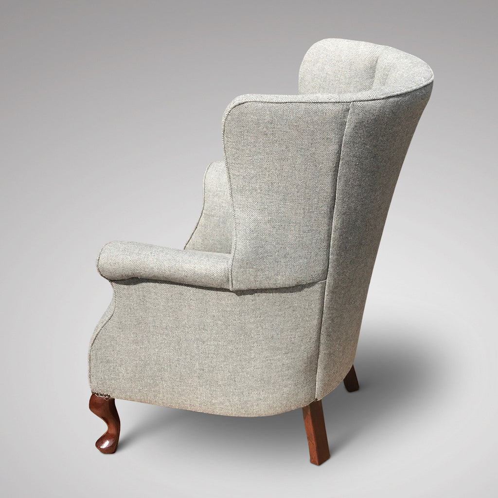 Edwardian Barrel Back Armchair - Side View - 2