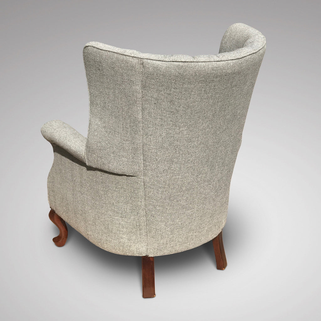 Edwardian Barrel Back Armchair - Back View - 4