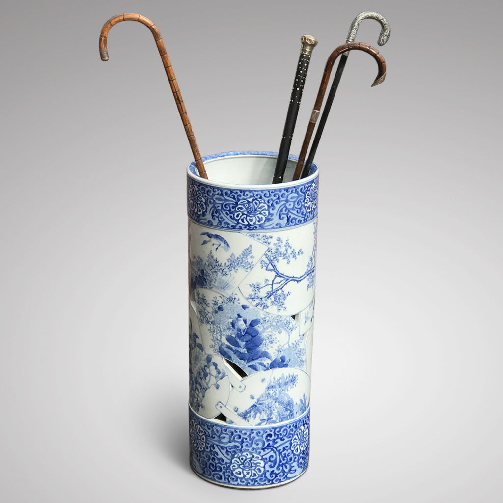 Japanese Blue & White Stick Stand - Main View - 1