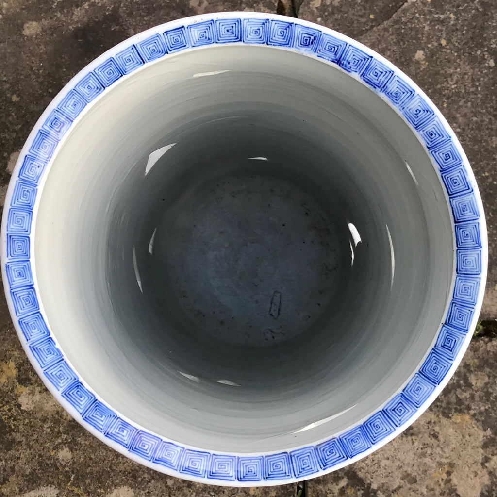 Japanese Blue & White Stick Stand - Inside View - 7