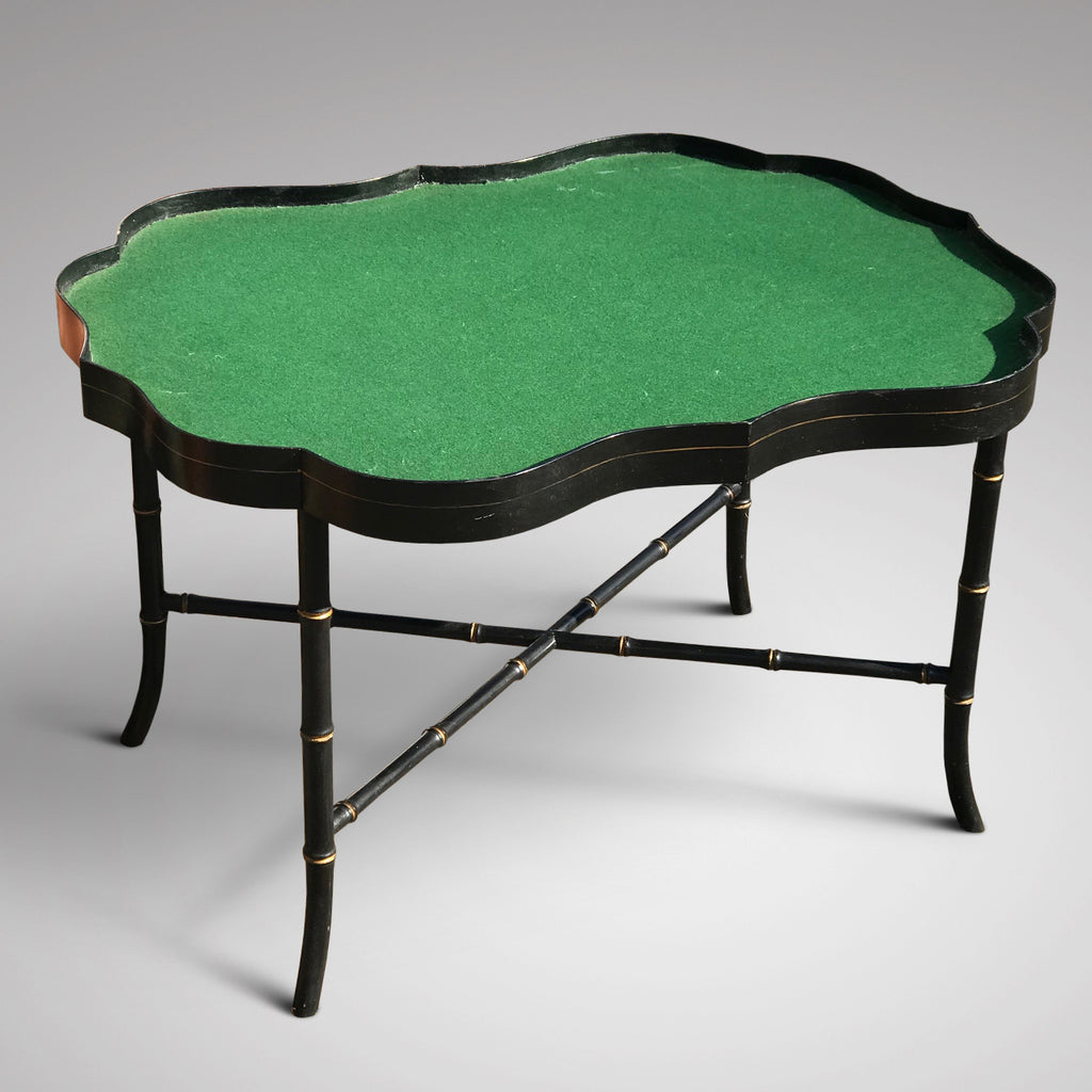 19th Century Papier-Mache Tray on Later Stand - Main View - 2