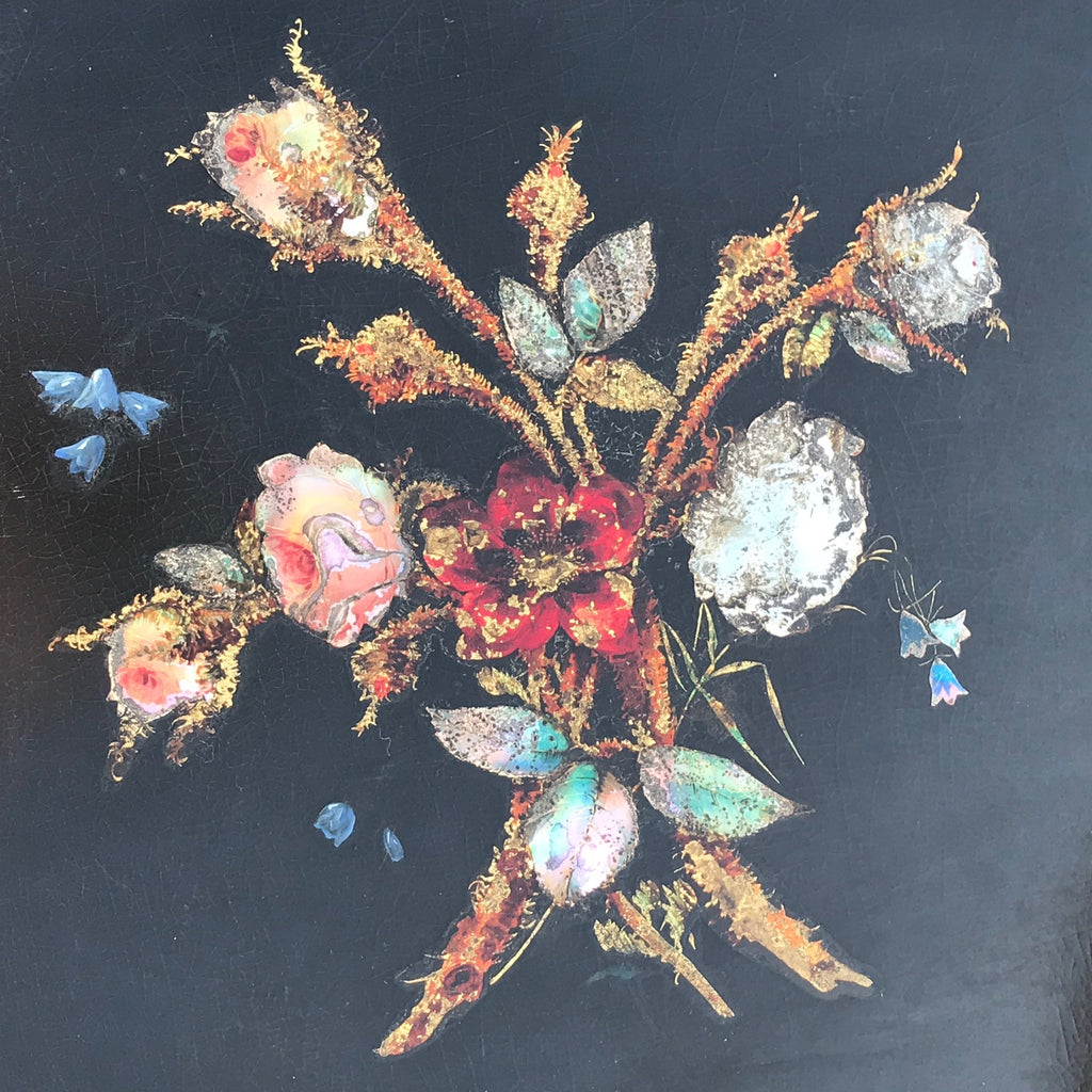 19th Century Papier-Mache Tray on Later Stand - Detail View - 4