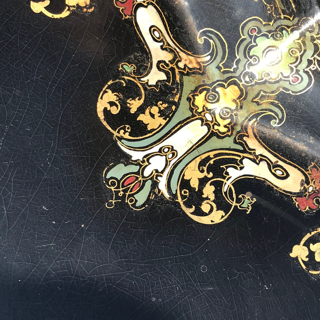 19th Century Papier-Mache Tray on Later Stand - Detail View - 6