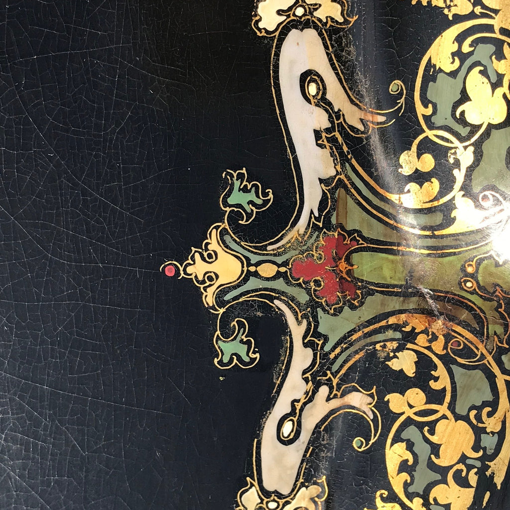 19th Century Papier-Mache Tray on Later Stand - Detail View - 7