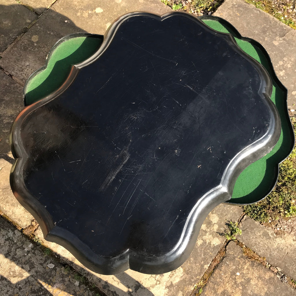 19th Century Papier-Mache Tray on Later Stand - Detail View - 9