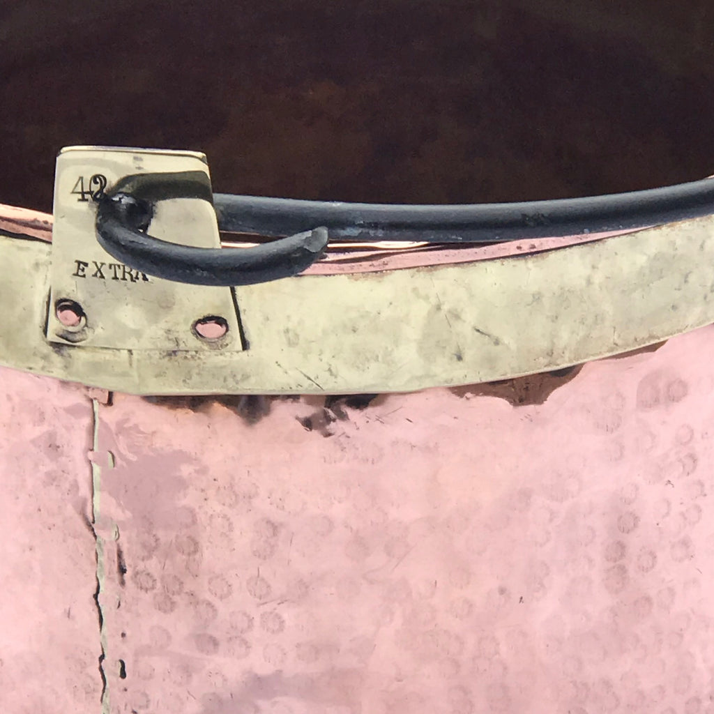 Large 19th Century Brass Bound Copper Boiling Pot - Detail View - 5