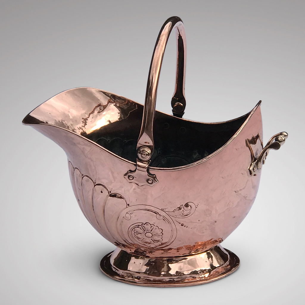 Superb Victorian Copper Coal Scuttle - Main View - 1