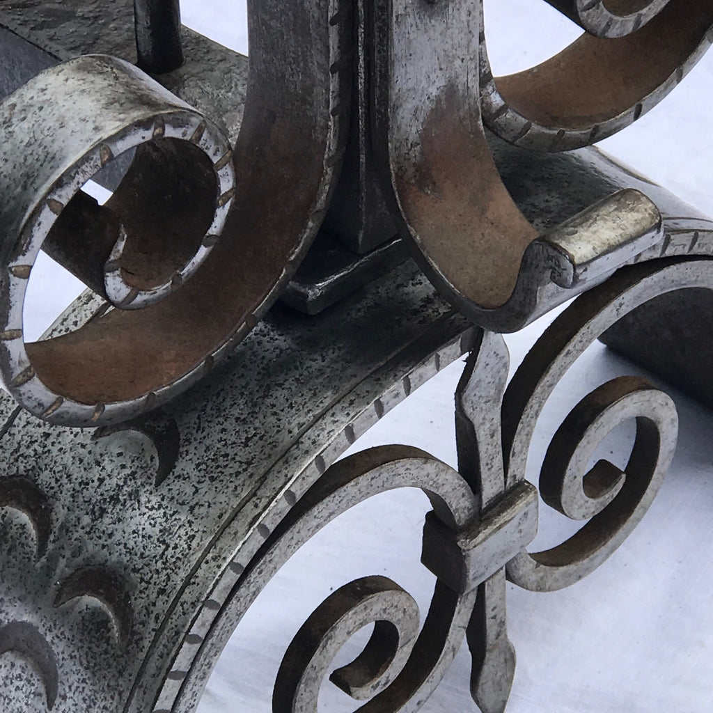 An Enormous Pair of French  Iron Fire Dogs - Detail View - 3