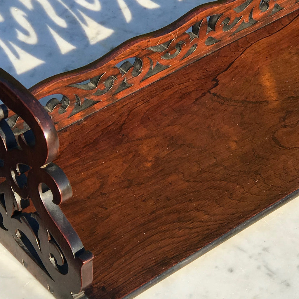 19th Century Rosewood Book Trough - Detail View - 3